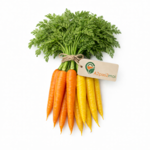 Bottes de carottes oranges et jaunes A2pas2moi